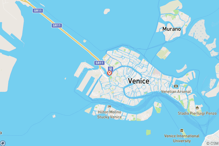 Map of 5-Day Venice the Heart of Italy