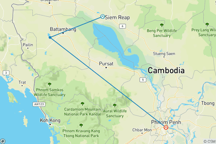 Map of Cambodia Unravelled: An 8-Day Journey through its Treasures