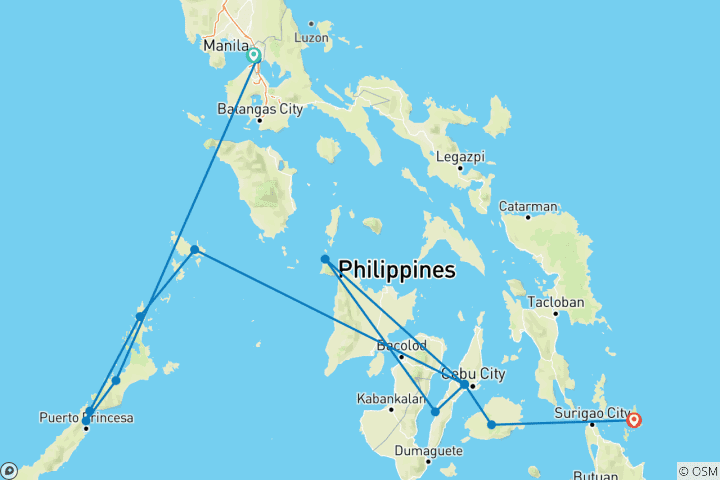 Carte du circuit Total Philippines