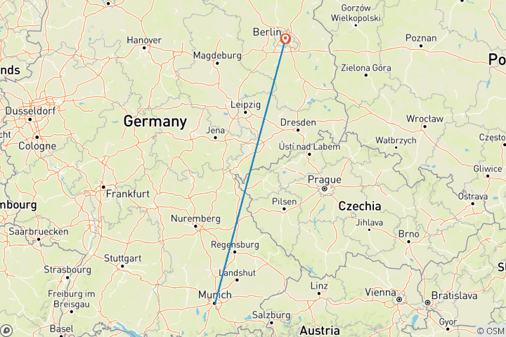 Map of Germany in 7 Days - Covering Munich and Berlin