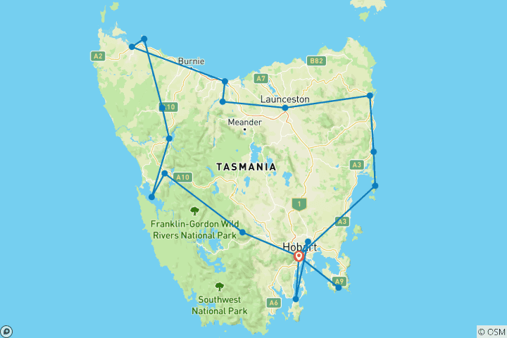 Map of Best of Tasmania - 10 days