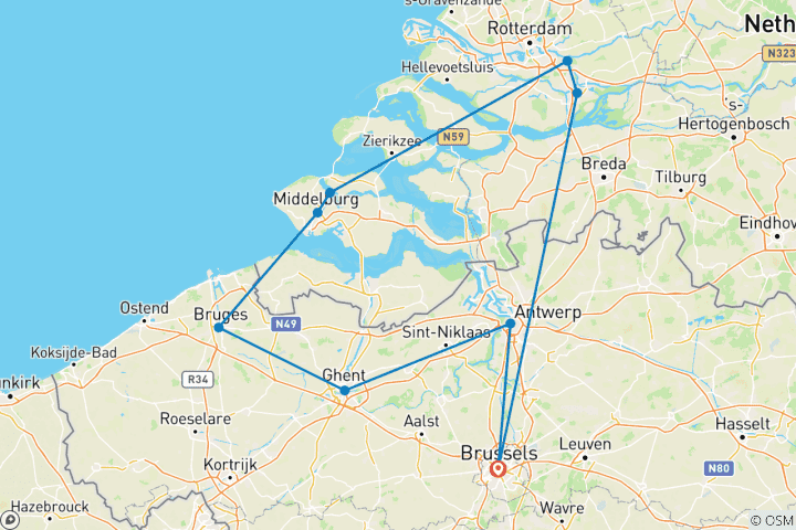 Map of An Exclusive Cruise to Top Sites in Northern Europe (port-to-port cruise) (9 destinations)