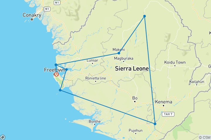 Map of Sierra Leone Encounters