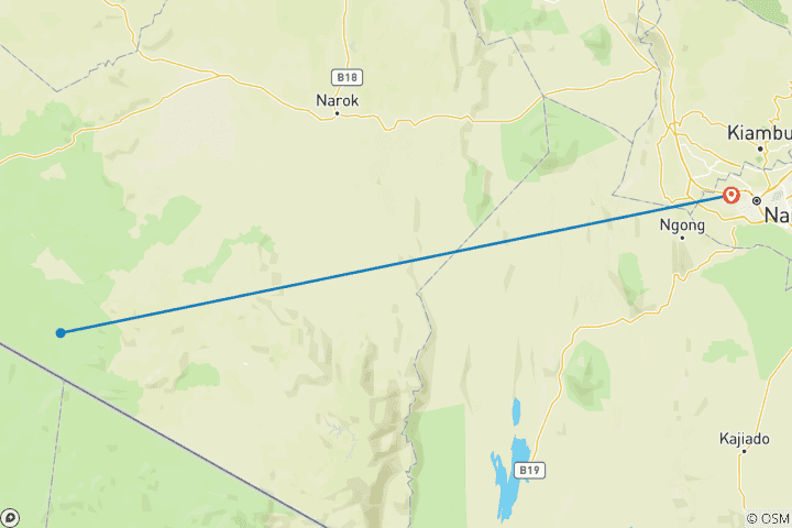 Map of 3 Day Maasai Mara Group Joining-Fixed Departure Dates