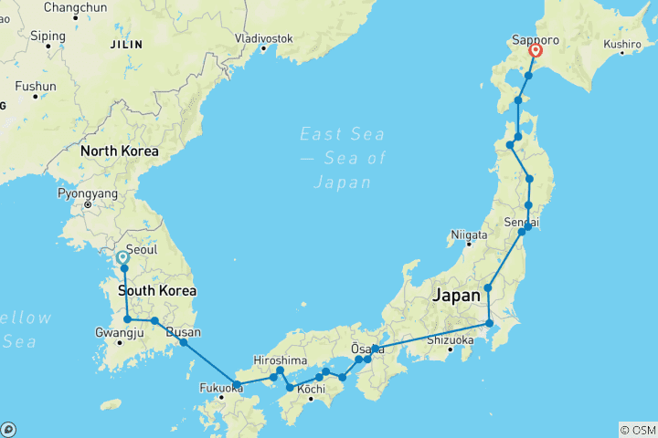 Map of Classical Korea and Japan