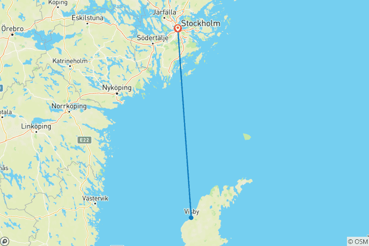 Map of Mini-cruise to Gotland