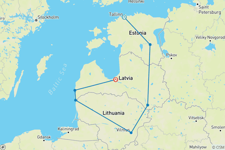 Map of Baltic Adventures