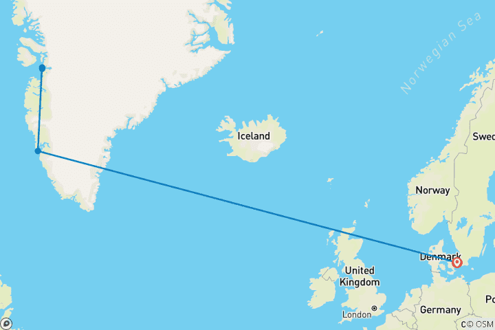 Map of Travel variant Adventure Icefjord