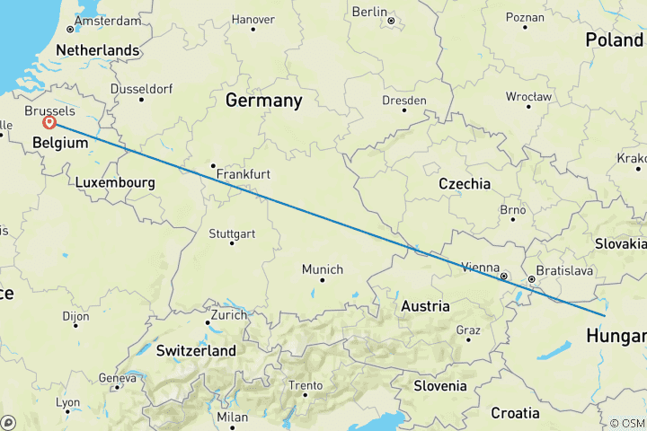 Karte von Pracht Europas & Belgische Köstlichkeiten