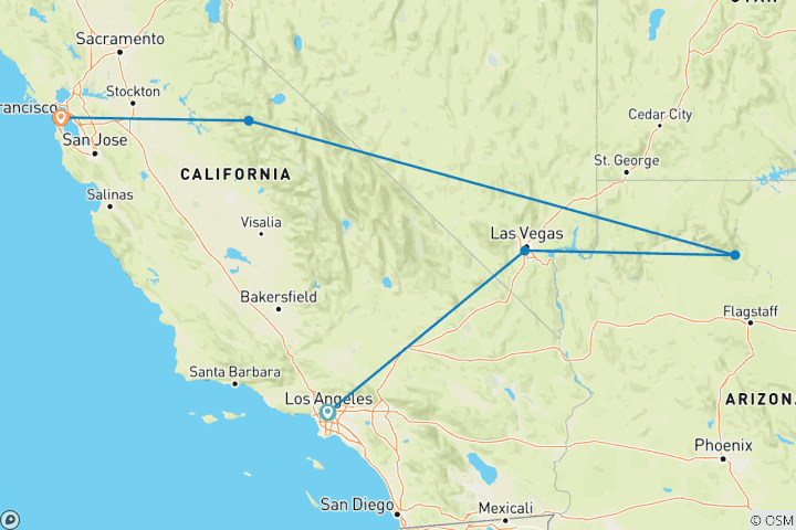 Map of Get Social: USA West Coast Express