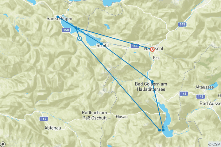 Karte von Genusswandern Salzkammergut