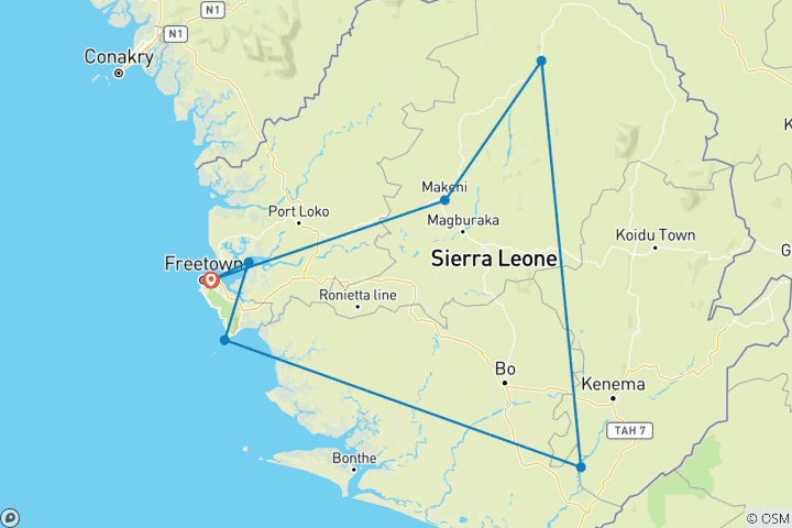 Map of Sierra Leone Encounters
