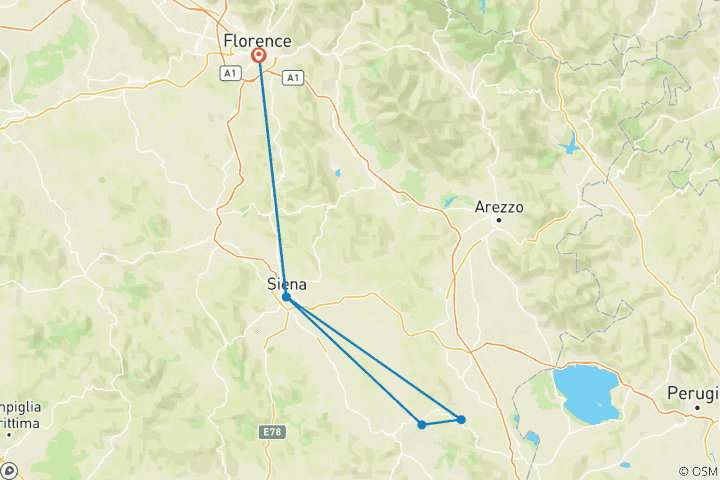 Kaart van Ontsnap naar Siena en omgeving: Korte rondreis met gids 2025