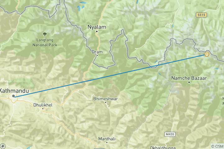 Map of Everest Base Camp Trek