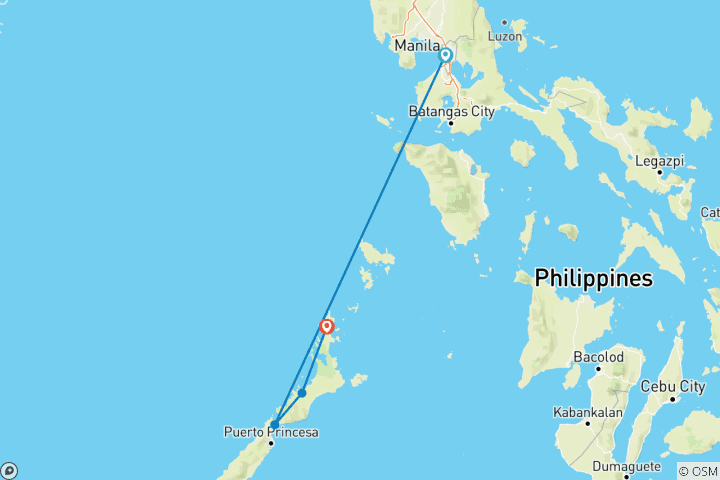 Map of Philippines Island Hopping West (Without Expedition, 9 Days, Air Price Philippines Island Hopping)