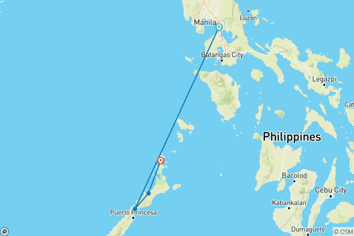 Map of Philippines Island Hopping West (Without Expedition, 9 Days, Air Price Philippines Island Hopping West)