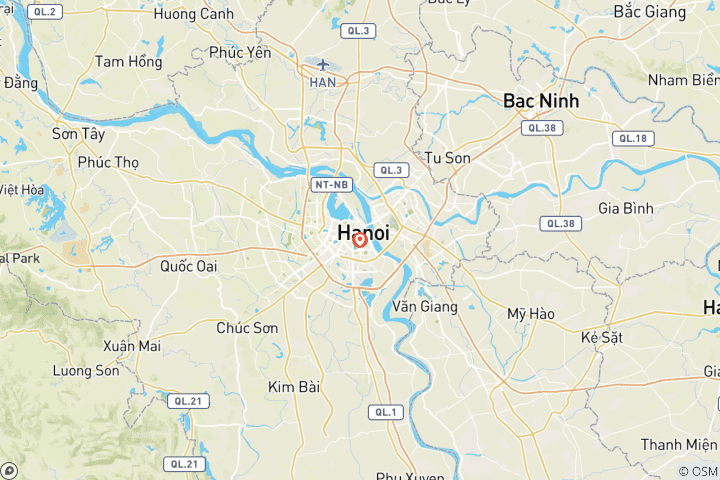 Map of 4 Days Explore Hanoi with Vespa Tour