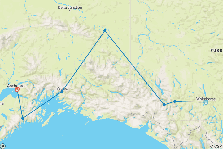 Map of Coast Mountains of the North