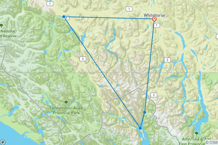 Map of Grizzlies, Glaciers, Road Adventures