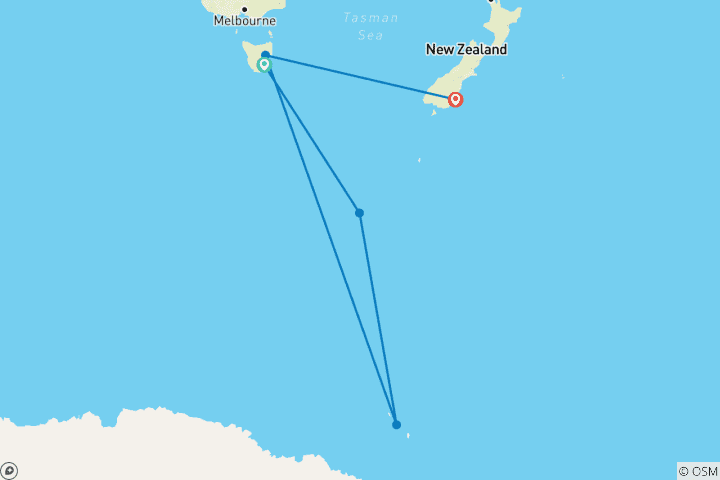 Map of Antarctica's Ross Sea: Majestic Ice & Wildlife 2026 - 24 Days