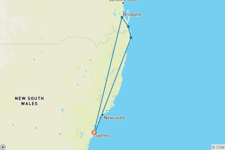 Map of THE ULTIMATE AUSTRALIAN ADVENTURE