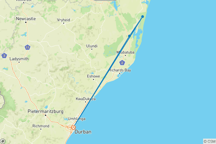 Map of Bush and Beach