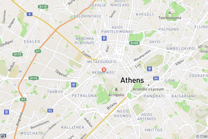 Map of Athens City Break, Spanish-speaking guide