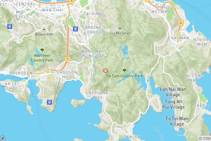 Map of Hong Kong City Break, Private Tour