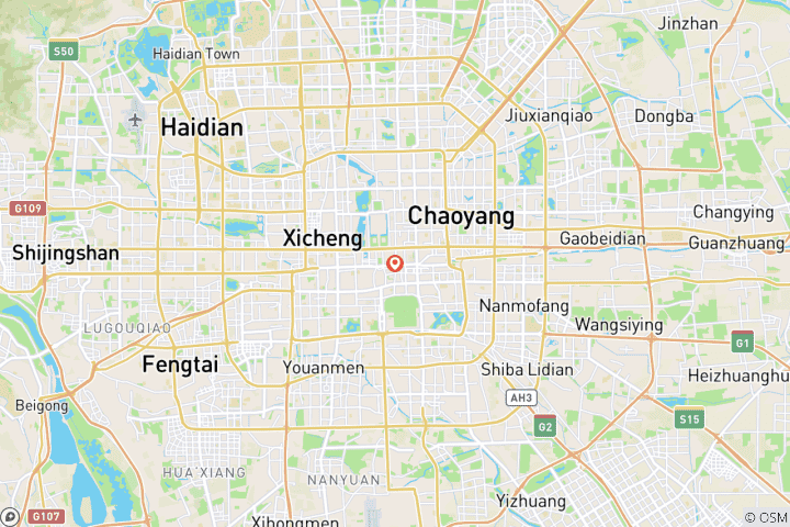 Mapa de Lo más destacado de Beijng: Templo del Cielo, Ciudad Prohibida, Gran Muralla 4D en Grupo Pequeño