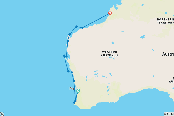 Map of Margaret River Discovery and Australian Odyssey