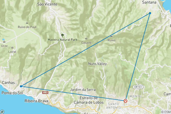 Map of Portugal - Experimental trip Madeira - More than just a "flower island"