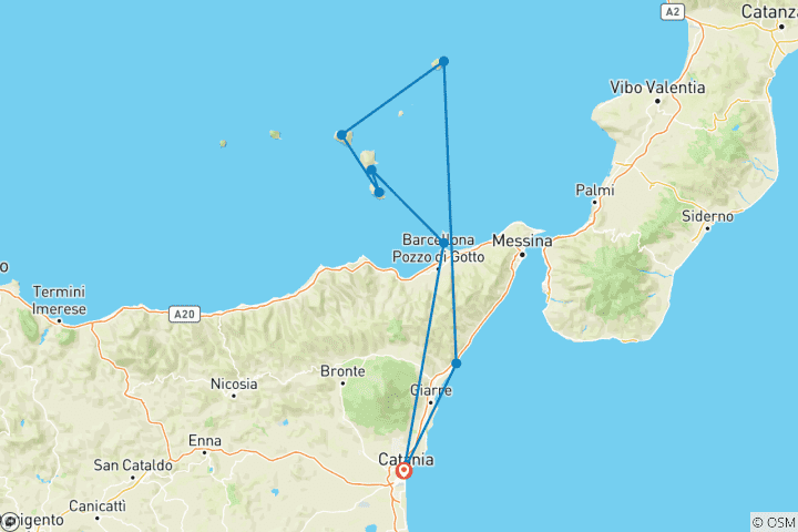 Map of Lipari Islands ─ Carefree Through Lava Country