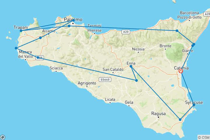 Map of Discover Sicily in Detail