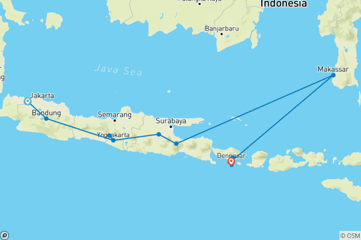 Karte von Indonesien - Land der Götter und Gewürze