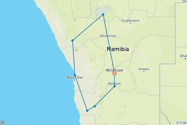 Mapa de Fascinación Namibia