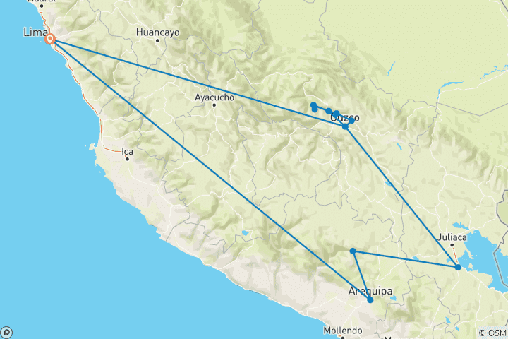 Map of Discover Peru Actively