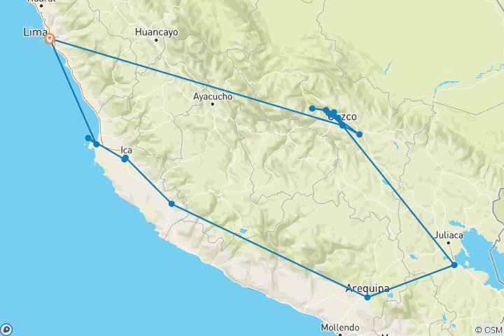 Map of Peru Clásico