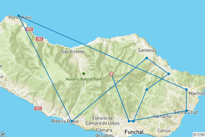 Mapa de Isla de las Flores Madeira