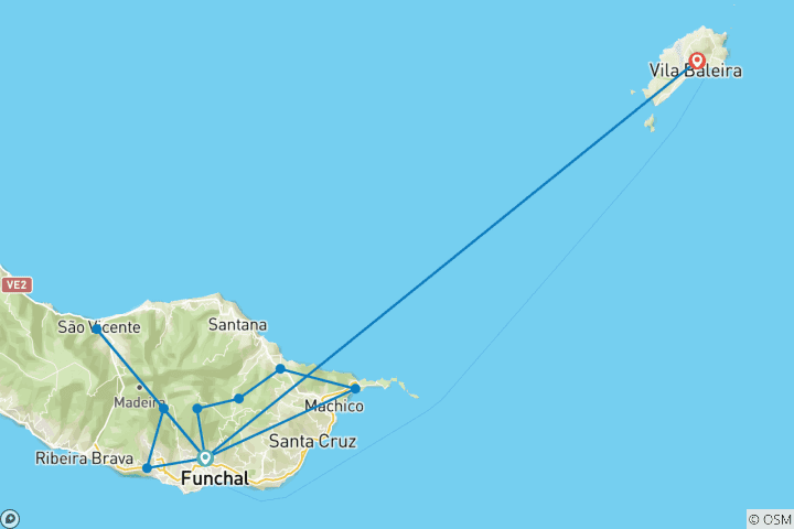 Map of Flower Paradise Madeira and its little sister Porto Santo