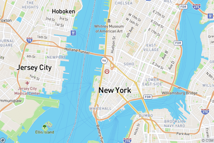 Carte du circuit New York - La Grosse Pomme