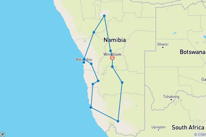 Map of Discover Namibia