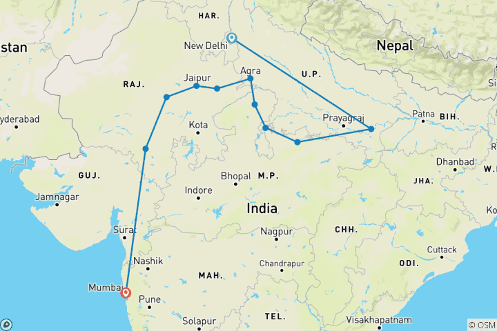 Map of indian Impressions