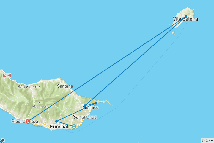 Map of Hiking Madeira