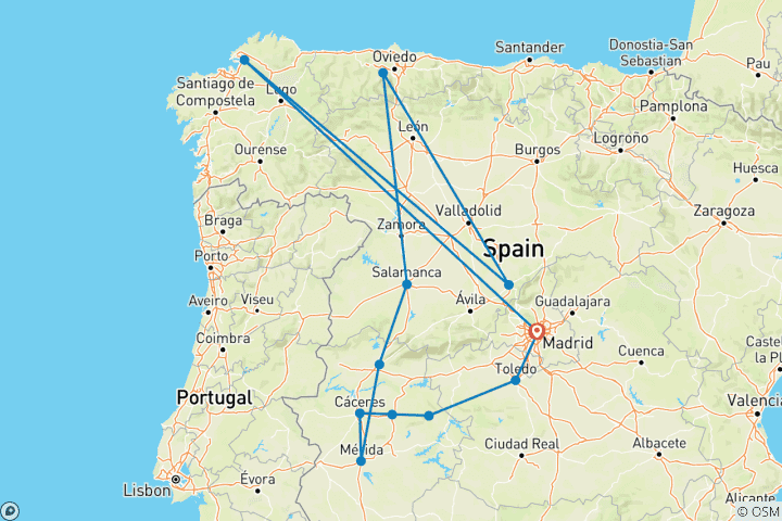 Mapa de Castilla y la desconocida Extremadura