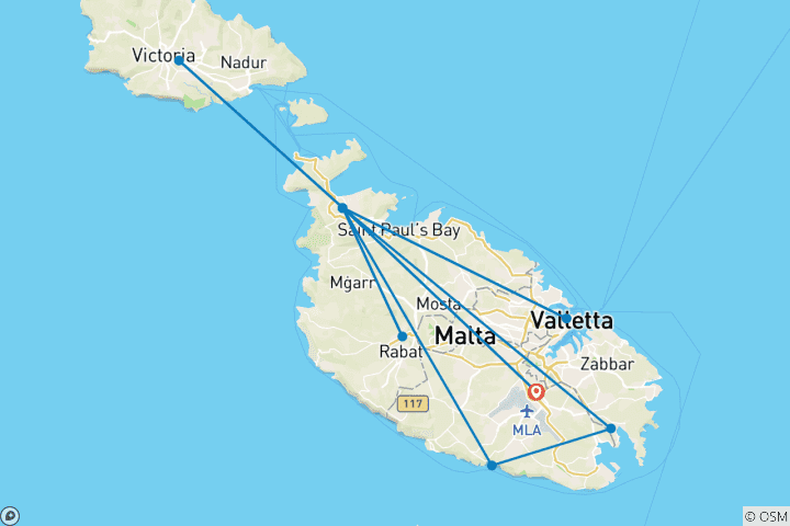 Karte von Malta erwandern