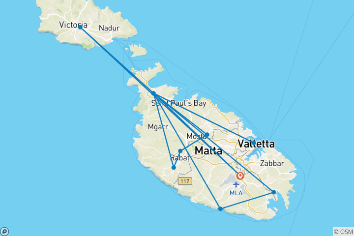 Karte von Mediterranes Doppel ─ Malta und Gozo ausführlich entdecken