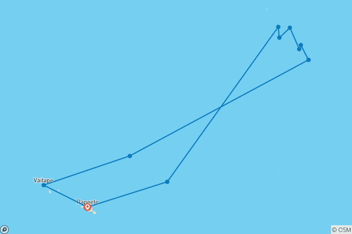 Map of French Polynesia by Land and Sea
