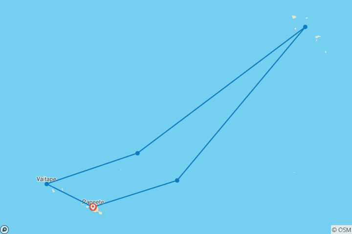 Map of French Polynesia by Land and Sea