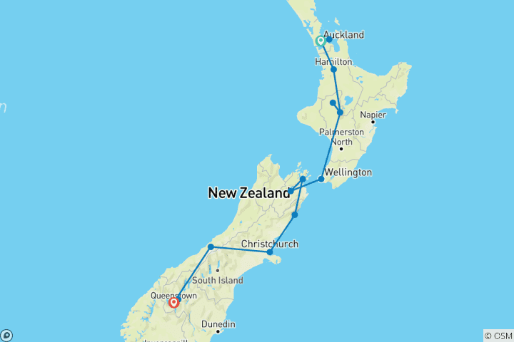 Mapa de Signature | Sabores de Aotearoa Nueva Zelanda