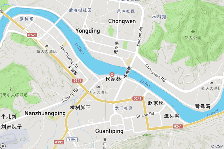 Map of Zhangjiajie: Hallelujah Mountain in Avatar 4D Small Group Tour